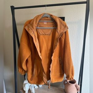 Free People Hit The Trails Fleece Jacket - Toasted Coconut (XS)